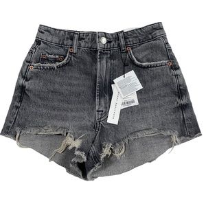 Zara The High Waisted shorts black distressed